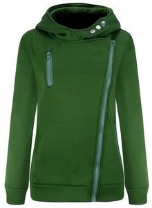 เสื้อฮู้ดแขนยาวมีซิปสำหรับผู้หญิง,สไตล์ใหม่สีพื้น - Product Image 4