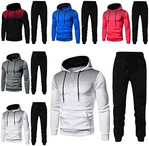 Conjunto de ropa deportiva para correr de dos piezas personalizado unisex, chándal de poliéster de terciopelo de algodón pesado para hombres, deportes de invierno ecológicos - Product Image 3