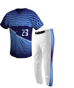 Ensemble de vêtements de sport à sublimation personnalisée de haute qualité uniformes de baseball et de softball respirants maillot grande taille inclus en gros - Product Image 4