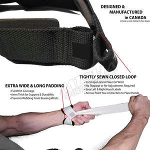 Custom Logo Adjustable Fitness <b>Weight</b> Lifting Gym <b>Wrist</b> Straps - Product Image 3