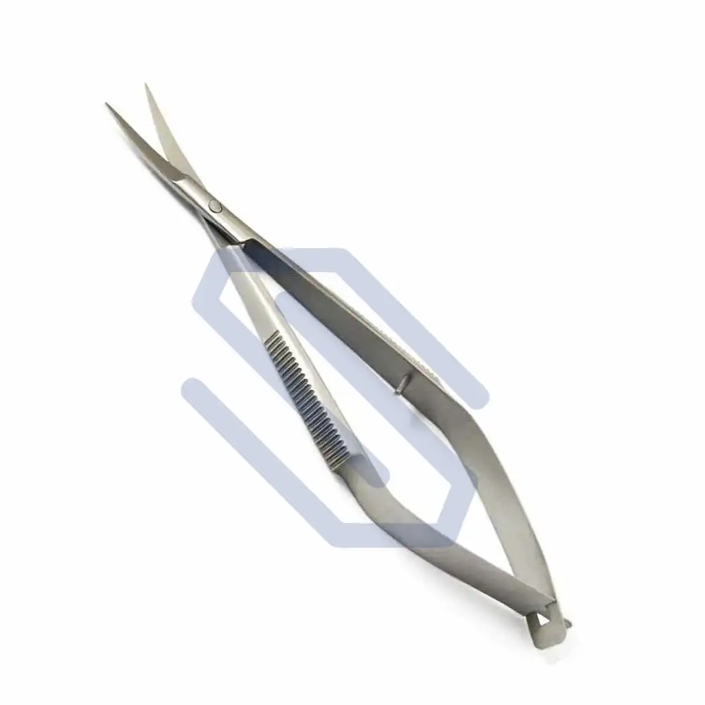 Ophthalmic Castroviejo Micro Scissor Curved Sharp Tip 4.5" Micro Surgical Instruments Stainless Steel CE