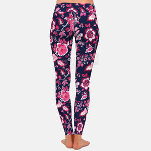 Leggings de Yoga de compresión sublimada disponibles con logotipo personalizado de cintura alta elástica para mujeres-secado rápido y transpirable - Product Image 2