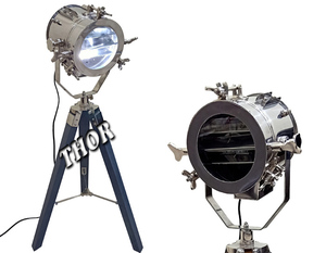 โคมไฟสปอตไลท์ตั้งโต๊ะแนวโบราณ,พร้อมขาตั้งไม้ที่สามารถสะสมของตกแต่งบ้าน - Product Image 1