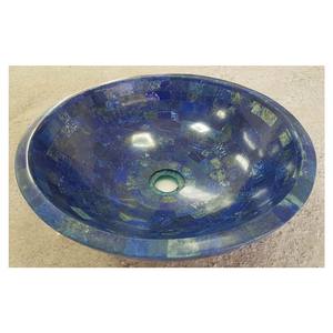 Bol d'évier en pierre Lapis-Lazuli bleu marine, pour évier - Product Image 1