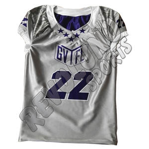 Maillot de football américain avec nom imprimé couleur marine sur mesure respirant de haute qualité - Product Image 4