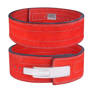 Gym Weight Lifting <b>Lever</b> Buckle Powerlifting <b>Belt</b> Cow Hide Leather Fitness <b>Lever</b> <b>Belt</b> for Gym Workout - Product Image 1