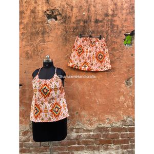 Ensemble Short et t-shirt court en coton pour femme, tenue de nuit deux pièces, personnalisé, bretelles, styliste, vente en gros - Product Image 2