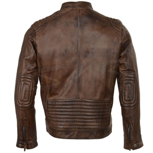 New Arrival Men's High Quality Fashion Pu Leather <b>Jacket</b> For Men <b>Slim</b> <b>Fit</b> Motorcycle Biker <b>Jacket</b> OEM ODM Factory Supplier - Product Image 2