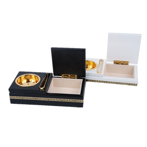 <b>Desktop</b> Decorative Product Wholesale High Glossy Luxury Black Custom Middle East Portable Arabia <b>Wooden</b> Bakhoor Incense burner - Product Image 5
