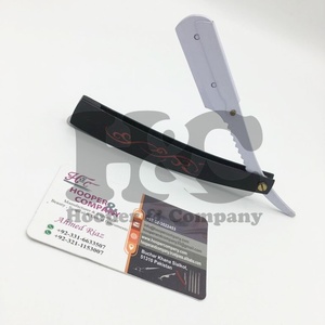 High quality Barber <b>Razors</b> Wholesale Barber <b>Razors</b> Sustainable mink Custom design handle stainless steel throat cut - Product Image 5