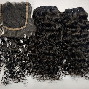 Meilleure qualité 100% Extensions de cheveux indiens Remy Frontaux bouclés serrés de haute qualité et fermetures Plus avec zéro perte d'emmêlement - Product Image 2