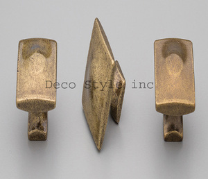 Perilla cuadrada de latón perilla de cajón de metal - Product Image 1
