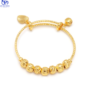 Jxx 24K oro bebé joyería gran oferta brazalete cumpleaños banquete niño Popular Push Pull pulseras venta al por mayor fábrica - Product Image 4
