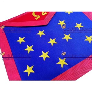 AASR Tablier maçonnique de rite écossais du 19e degré Taille personnalisée 3D brodé en cuir Regalia pour sacs-Fournisseur de tablier maçonnique - Product Image 4