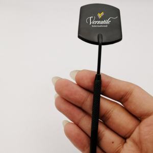 Pince à cils noire mate en forme de croissant carré en acier inoxydable de haute qualité en gros conçue sur mesure pour les extensions de cils - Product Image 6