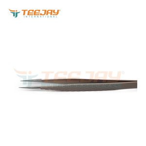 Pinza de extensión de pestañas rectas con recubrimiento de polvo rosa para bebé, 12cm, con agarre de diamante, Punta ultrafina, Etiqueta Privada, gran oferta - Product Image 5