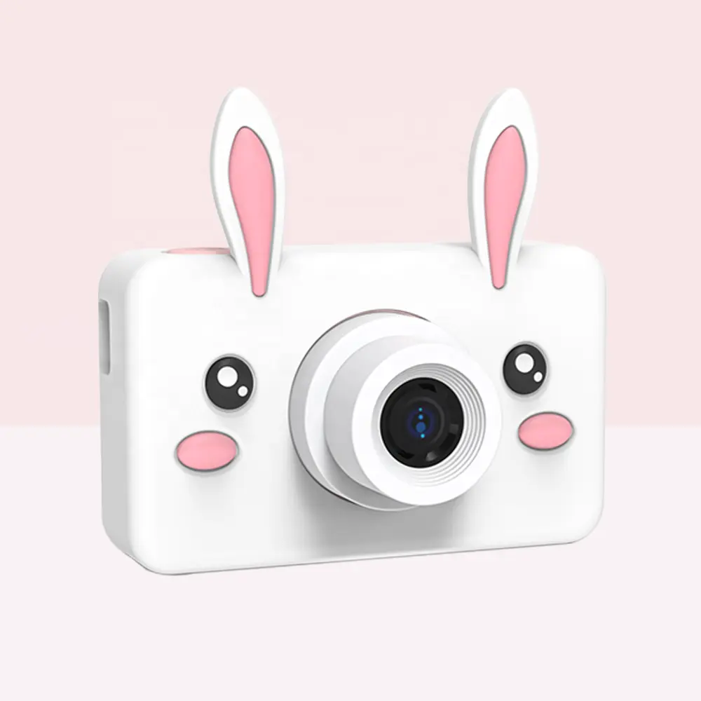 Simpatico regalo Cartoon kids Camera double shooting 2 pollici IPS 32MP White Bunny mini fotocamera digitale