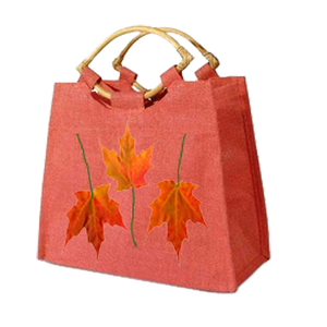 Sacs fourre-tout en jute écologique Sacs à provisions bon marché avec motif géométrique fabriqués au Bengale occidental en Inde - Product Image 1