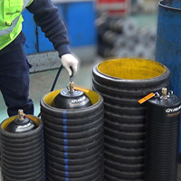 Bouchons de tuyaux en caoutchouc NBR/CR/EPDM gonflables Plugline IPS, noirs, moulés, pression de 1,5 à 2,5 bars, pour l'étanchéité des égouts et le drainage