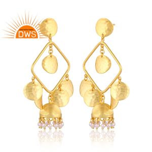 Dernières tendances 2026 : Boucles d'oreilles pendantes en perles naturelles et pierres précieuses pour fabricants de bijoux de mode sur mesure - Product Image 2