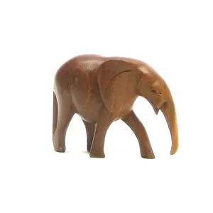 Hand carved wooden Elephant Decorative Sculptures animal figure Wooden Toys and gifts Customized wooden Product for sale