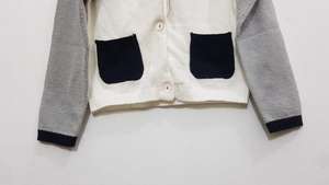 Suéteres de algodón casuales a rayas con cuello en V y cremallera para niñas, de manga regular, ecológicos, para invierno, de Bangladesh Stock Lot - Product Image 3