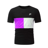 T-shirt à manches courtes en coton/polyester tricoté avec logo personnalisé, col rond, coupe classique pour homme, respirant et à séchage rapide, unisexe, fabriqué au Pakistan