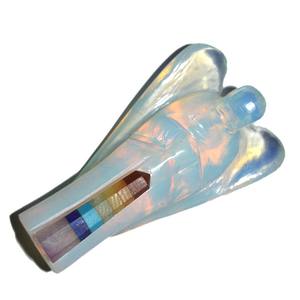 Venta al por mayor de piedras preciosas de cuarzo rosa natural opalita Ángel cohete Chakra punto Feng Shui estilo tallado ágata técnica de grabado - Product Image 1