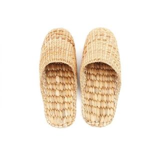 Pantoufles en jacinthe d'eau faites à la main, pour chaussures d'intérieur, sandales en paille, tissu en coton d'été, 99 or, données douanières, Logo 99 or, Offre Spéciale - Product Image 6