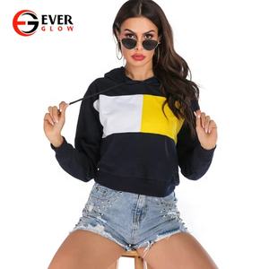 Stylish Fashion Slogan Winter Plus Size <b>Short</b> Cropped Top Women <b>Hoodie</b> Streetwear Casual Custom Logo Multi Colors - Product Image 3