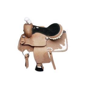 Selle de cheval Western en cuir véritable avec ensembles et sangles pour les sports équestres - Product Image 6