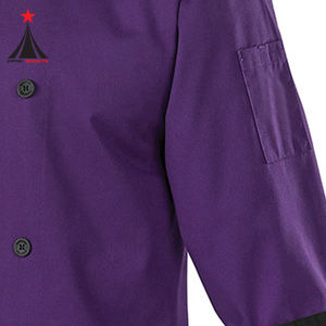 Chaqueta de Chef personalizada de alta calidad, tela de sarga, transpirable, cómoda, Unisex, para restaurante, Bar, uso, precio al por mayor, diferentes diseños - Product Image 4