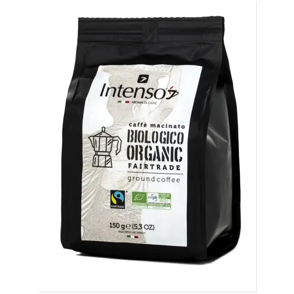 Geselecteerde Organische Gemalen Koffie Voor Koffie Maker Hoge Kwaliteit Italiaanse Geroosterde Biologische Blend Gemalen Koffie 150G In Bag