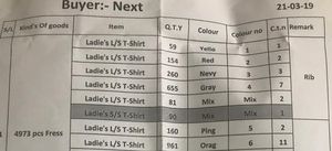 Ropa de marca en exceso de inventario: Camiseta casual de algodón de manga larga con cuello redondo y botones para mujer, stock de Bangladesh - Product Image 5