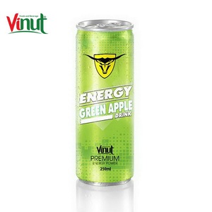 Bebida Energética de Manzana Verde en Latas de Aluminio de 250 ml, Fabricante de Bebidas de Marca Privada OEM ODM - Product Image 1