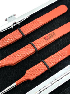 แหนบต่อขนตาเพิ่มวอลลุ่มจับเพชรปลายเงิน45องศาเคลือบผงสีส้มสไตล์ที่ดีที่สุด - Product Image 2