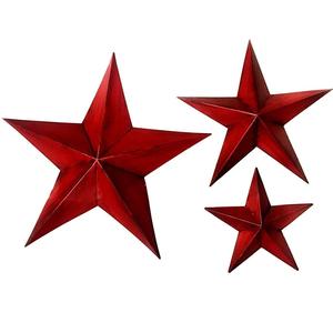 Étoile rustique galvanisée, couleur rouge, 5 pièces, pas cher, fait à la main, de styliste, classique indien, élégant, vente en gros, décoration rustique - Product Image 2