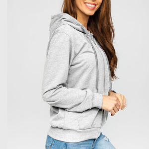 Sweat à capuche en coton blanc léger, hoodie personnalisé avec transferts de chaleur, sweat à capuche fermeture éclair - Product Image 6