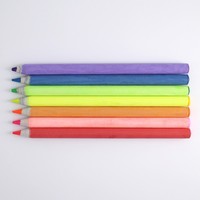 Lápiz Ecológico de Papel Reciclado con Minas de Colores No Tóxicas para Uso en Oficina y Escuela