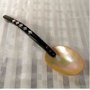 Juego de cubertería con cuchara y cuchillo para madre de perla, para tiendas de casa