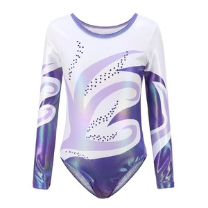 Niños Niñas Manga larga Ballet Práctica Ropa de baile Gimnasia Color brillante Trajes de cuerpo Ropa de gimnasio - Product Image 1
