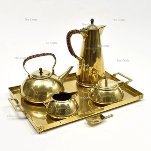 Customized Size And Shape Serving <b>Coffee</b> Kettle In Solid Copper <b>Tea</b> Milk And <b>Sugar</b> Pot For Kitchenware Use - Product Image 3