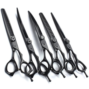 Kit de toilettage pour animaux de compagnie, 5 pièces, meilleure qualité, tailles personnalisées, ciseaux de toilettage pour chiens et chats - Product Image 1