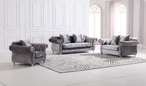 Ensemble de canapés sectionnels Chesterfield de style européen moderne mobilier britannique de salle à manger inclinable pour le salon - Product Image 4