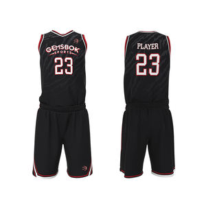 ชุดบาสเก็ตบอลสำหรับผู้ชายชุดบาสเก็ตบอลแห้งเร็วใส่สบายระบายอากาศได้ดีดีไซน์ล่าสุด - Product Image 1