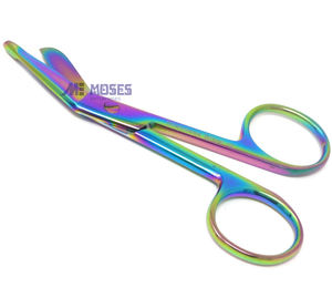 Tijeras de vendaje Lister de alta calidad médica de acero inoxidable 3,5 "Multi Color Rainbow Shear - Product Image 4