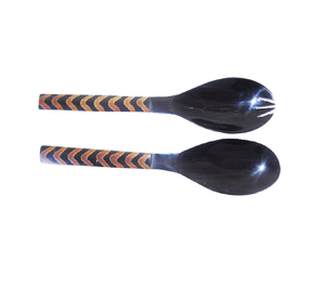 Cuchara para servir de cuerno de búfalo, juego de ensalada, utensilios de cocina para el hogar, juego de cubiertos, cuchara, fabricante de la India - Product Image 4