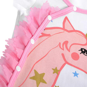 baby clothes Hot design cotton new born baby unicorn <b>pajama</b> baby <b>romper</b> - Product Image 3
