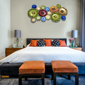 Artisanat multicolore en métal, Sculpture murale pour chambre à coucher et salle à manger, 1 pièce - Product Image 2