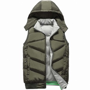 Veste bomber sans manches à capuche zippée en denim imperméable respirant de qualité supérieure, couleur personnalisée, unisexe, pour homme, hiver chaud - Product Image 4